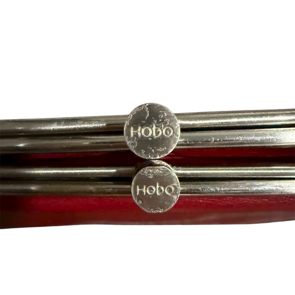 Hobo International Lauren Double Frame Folding Wallet Clutch Red Leather - Picture 11 of 14